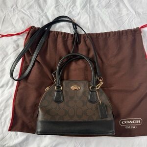 Coach Signature C Brown & Black Satchel